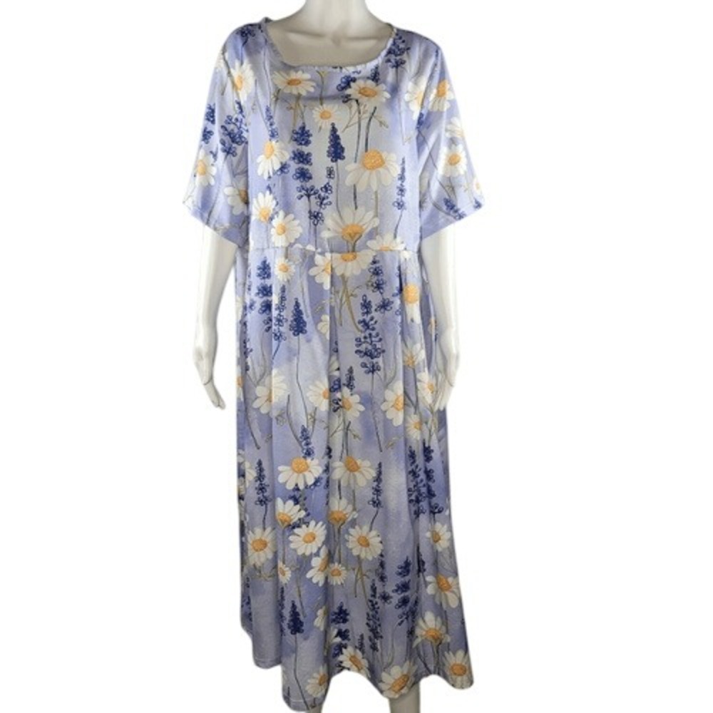 Dmoyala Purple Floral‎ Boho Maxi Dress